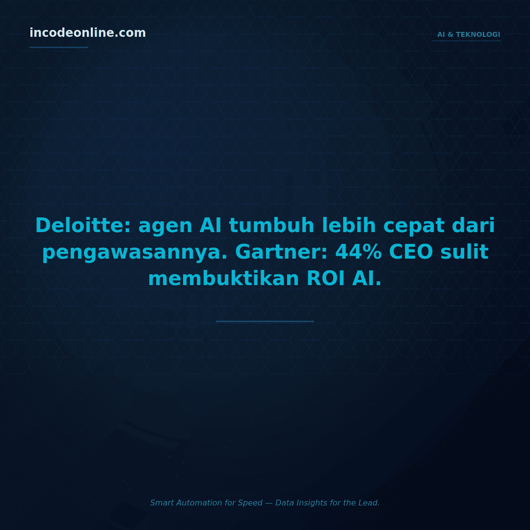 Ilustrasi celah tata kelola agen AI di enterprise 2026 - Incode Online